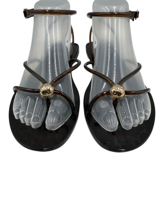Dolce Vita Shoe Size 7 Brown Rubber Toe Strap Strappy Ankle Strap Sandals Brown / 7