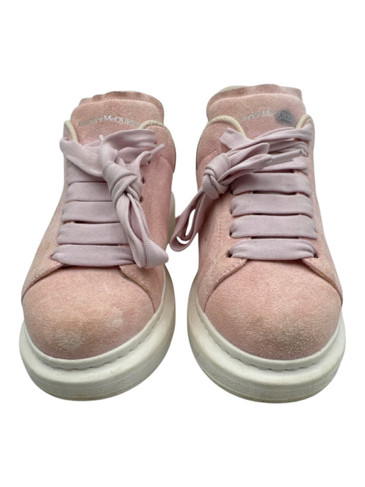 Alexander Wang Shoe Size 37.5 Pink & White Leather Lace Up Suede Sneakers Pink & White / 37.5