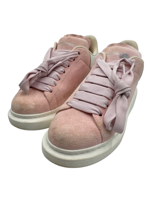 Alexander Wang Shoe Size 37.5 Pink & White Leather Lace Up Suede Sneakers Pink & White / 37.5