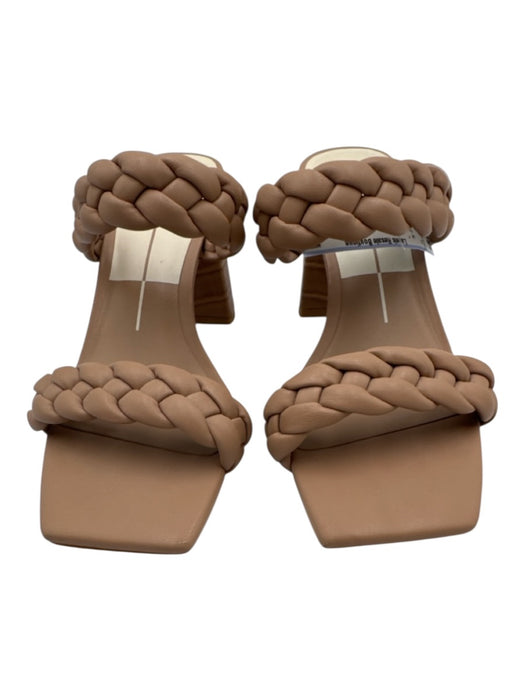 Dolce Vita Shoe Size 7 Beige Leather 2 Strap Braided Strap Square Toe Shoes Beige / 7
