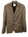 Tibi Size 2 Brown & Black Wool Houndstooth Flap Pockets Blazer Jacket Brown & Black / 2