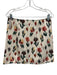 Sezane Size 36 / 38 Cream, Red, Green Cotton Half Puff Sleeve V Zip Front Skirt Cream, Red, Green / 36 / 38