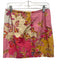 Sezane Size 38 pink, white, cream Linen Blend Floral Back Zip Mini Skirt pink, white, cream / 38