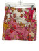 Sezane Size 38 pink, white, cream Linen Blend Floral Back Zip Mini Skirt pink, white, cream / 38