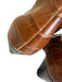 Mercedes Castillo Shoe Size 8 Brown Leather Side Zip Croc Embossed Boots Brown / 8