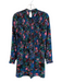 Romeo + Juliet Couture Size S Blue & Multi Polyester Round Neck Floral Dress Blue & Multi / S