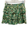 Farm Rio Size S Green Cotton Zip Back Printed Skirt Green / S