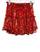 Misa Size XS Red Viscose Paisley Off Shoulder Mini Skirt Skirt Set Red / XS