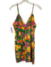 Farm Rio Size XS Purple Linen Button Detail Printed Pockets V Neck Dress Purple / XS