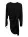 Veronica Beard Jeans Size S Black Cotton gathered side Long Sleeve Midi Dress Black / S