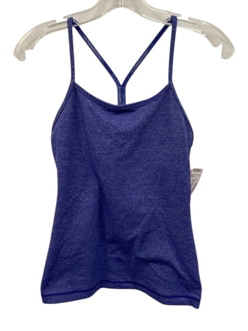 Lululemon Size 4 Blue Synthetic Heathered Racerback Athletic Top Blue / 4