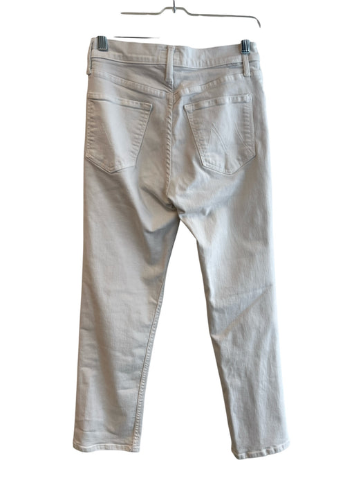 Mother Size 27 Cream Cotton Blend Button Fly Mid Rise 5 Pocket Jeans Cream / 27