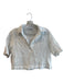 MNG Size 4 White Cotton Short Sleeve Drawstring Waist Patchwork Short Set White / 4