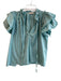 Sofia Size Est Small Light Green Cotton Short Ruffle Sleeve V Neck Top Light Green / Est Small