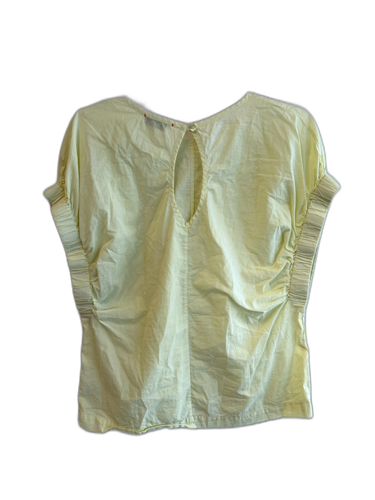 Stark X Size XS Yellow Cotton Round Neck Drop Shoulder Keyhole Back Top Yellow / XS