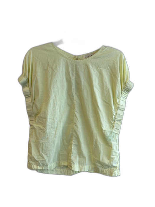 Stark X Size XS Yellow Cotton Round Neck Drop Shoulder Keyhole Back Top Yellow / XS