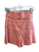Veronica Beard Size 2 Salmon Linen Blend Belt Pleat Detail Side Pocket Shorts Salmon / 2