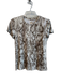 L'agence Size S/P Tan Rayon Blend Round Neck Snake Print Short Sleeve Top Tan / S/P