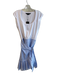 Veronica Beard Size Small White & Blue Cotton Scoop Neck Striped Side Zip Dress White & Blue / Small