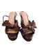 Loeffler Randall Shoe Size 7.5 Bronze Fabric Platform Ankle Buckle Shoes Bronze / 7.5