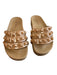 Carmen Sol Shoe Size 37 Dark Tan Rubber Platform 3 Strap Open Toe Slide Shoes Dark Tan / 37