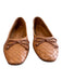 Schutz Shoe Size 7.5 Brown Leather Woven Flat Bow Detail Ballerina Shoes Brown / 7.5