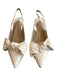 Antonio Melani Shoe Size 7.5 Off White Leather Slingbacks Bow Heel Shoes Off White / 7.5