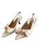 Antonio Melani Shoe Size 7.5 Off White Leather Slingbacks Bow Heel Shoes Off White / 7.5