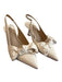 Antonio Melani Shoe Size 7.5 Off White Leather Slingbacks Bow Heel Shoes Off White / 7.5