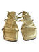 Marc Fisher Shoe Size 6.5 Gold Leather Square Toe Ankle Buckle Strappy Shoes Gold / 6.5