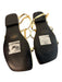 Marc Fisher Shoe Size 6.5 Gold Leather Square Toe Ankle Buckle Strappy Shoes Gold / 6.5