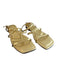 Marc Fisher Shoe Size 6.5 Gold Leather Square Toe Ankle Buckle Strappy Shoes Gold / 6.5
