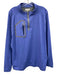 Peter Millar Size XL Blue & Gray Polyester Solid Quarter Zip Long Sleeve Shirt Blue & Gray / XL