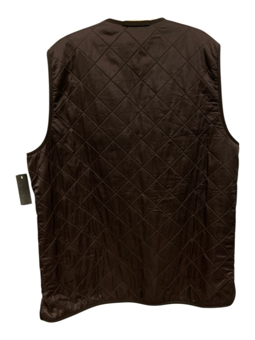 Barbour Size L Brown Polyamide Solid Quilted Men's Vest Brown / L