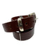 Littleton Brown Leather Solid Silver hardware Men's Belt Brown