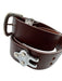 Littleton Brown Leather Solid Silver hardware Men's Belt Brown