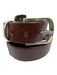 Littleton Brown Leather Solid Silver hardware Men's Belt Brown
