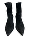 Stuart Weitzman Shoe Size 8 Black Suede Pointed Toe Block Heel Sock Booties Black / 8