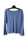 Vince Size M Light Blue Cashmere Back V Neck seam detail Long Sleeve Top Light Blue / M