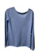 Vince Size M Light Blue Cashmere Back V Neck seam detail Long Sleeve Top Light Blue / M