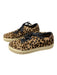 Greats Shoe Size Est 7.5 Tan & black Calf Lepoard Print lace up Low Top Shoes Tan & black / Est 7.5