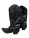 Justin Shoe Size Est 7.5 Black Leather Cowboy Pointed Toe Mid Calf Western Boots Black / Est 7.5