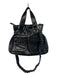 Elliot Lucca Black Leather Braided Detail 2 Strap Top Zip Bag Black / Large