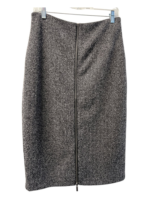 Halogen Size 10P Grey Polyester Blend Back Zip Decorative Front Zipper Skirt Grey / 10P