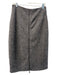 Halogen Size 10P Grey Polyester Blend Back Zip Decorative Front Zipper Skirt Grey / 10P