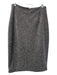 Halogen Size 10P Grey Polyester Blend Back Zip Decorative Front Zipper Skirt Grey / 10P