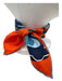 Hermes Blue & Orange Silk Horse scarf Blue & Orange / Small