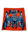 Hermes Blue & Orange Silk Horse scarf Blue & Orange / Small