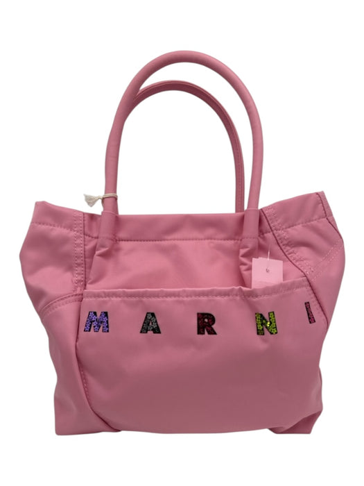 Marni Pink & Multi Nylon Logo Tote Bag Pink & Multi / Small