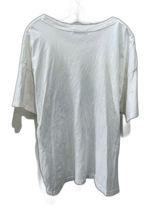 Daydreamer Size XL White Cotton logo T shirt Crew Men's Short Sleeve White / XL